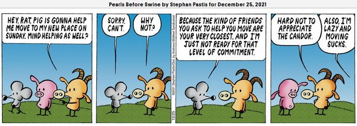 Pearls Before Swine cartoon on candor